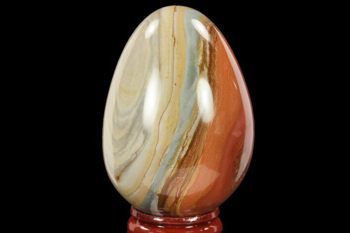 Polished Polychrome Jasper Egg - Madagascar #134566